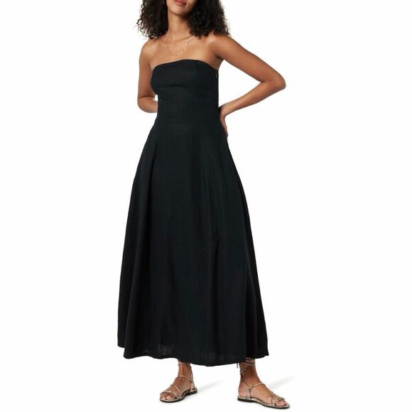 The Drop Dresses & Skirts - The Drop Womens Carlota Strapless Linen Maxi Dress